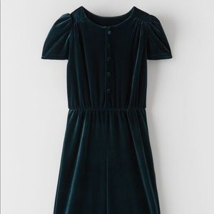 Velvet emerald green jumpsuit